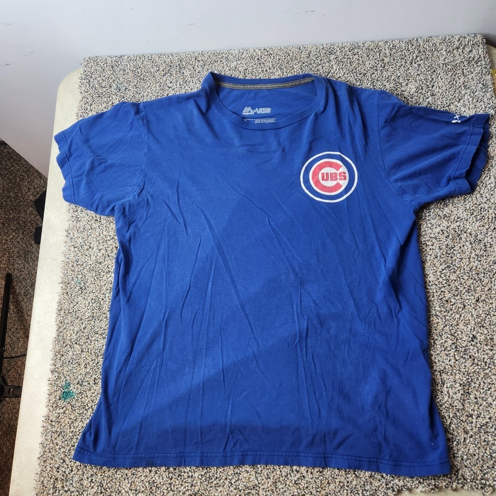 Chicago Cubs T-Shirt Vans X Majestic Colab Mens Size Large MLB